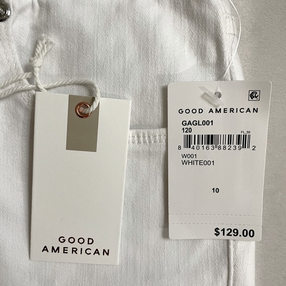 NWT Good American Good Legs Skinny White Jeans Size 10 - Picture 11 of 14